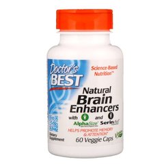 Витамины для мозга с GPC и PS, Brain Enhancers, Doctor's Best, 60 капсул - фото
