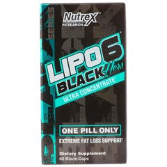 Жиросжигатель, Lipo-6 Black Hers Ultra Concentrate, Nutrex Research, 60 капсул - фото