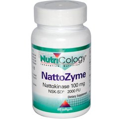 Наттокиназа, NattoZyme, Nattokinase, Nutricology, 100 мг, 60 капсул - фото