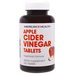 Яблочный cидровый уксус, Apple Cider Vinegar, American Health, 200 таблеток - фото