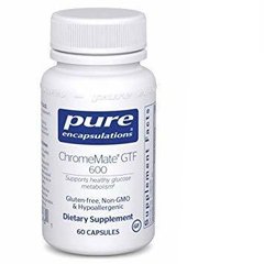 Уникальный полиникотинат хрома, ChromeMate GTF 600, Pure Encapsulations, 60 капсул - фото