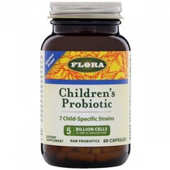 Пробиотики для детей, Flora, 60 капсул - фото