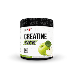Креатин Кик, Creatine Kick, зеленое яблоко, MST Nutrition, 300 г - фото