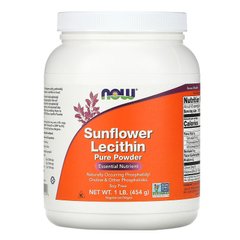 Подсолнечный лецитин, Sunflower Lecithin, Now Foods, порошок, 454 г - фото