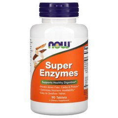 Ензими, Super Enzymes, Now Foods, 90 таблеток - фото