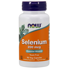 Селен без дріжджів, Selenium, Now Foods, 200 мкг, 90 капсул - фото