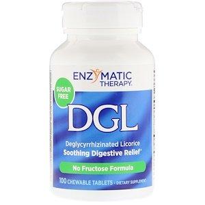 Корінь солодки (DGL, Deglycyrrhizinated Licorice), Enzymatic Therapy (Nature's Way), 100 таблеток - фото
