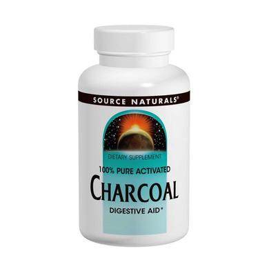 Деревне вугілля, Charcoal, Source Naturals, 260 мг, 200 капсул - фото