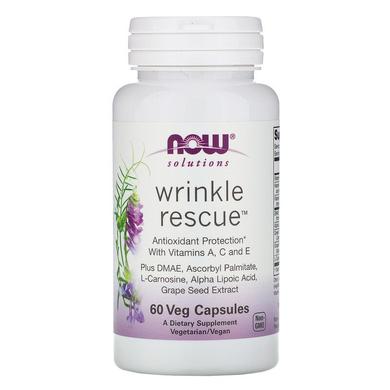 Антиоксиданти (проти зморшок), Wrinkle Rescue, Now Foods, Solutions, 60 капсул - фото
