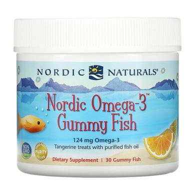 Риб'ячий жир для дітей (мандарин), Omega-3 Gummy Fish, Nordic Naturals, 30 желе - фото