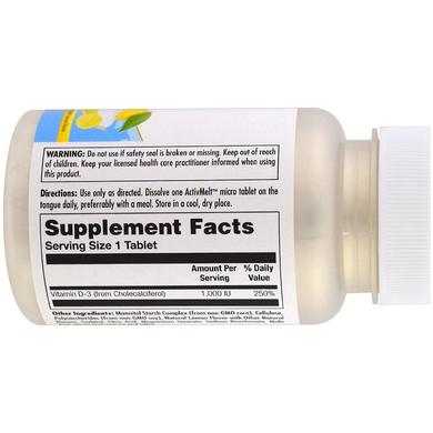 Витамин Д3, со вкусом лимона, Vitamin D-3, Kal, 1000 МЕ, 100 таблеток - фото