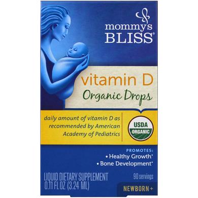 Вітамін Д, Vitamin D, Mommy's Bliss, 3,24 мл - фото