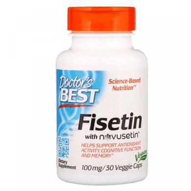 Поддержка мозга, Fisetin with Novusetin, Doctor's Best, 100 мг, 30 капсул - фото