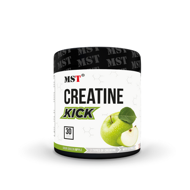 Креатин Кік, Creatine Kick, зелене яблуко, MST Nutrition, 300 г - фото