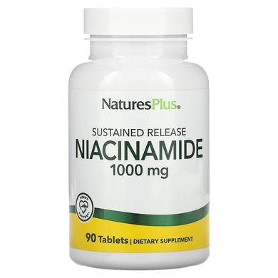 Ніацинамід, Niacinamide, Nature's Plus, 1000 мг, 90 капсул - фото