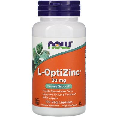 ОптиЦинк, L-OptiZinc, Now Foods, 30 мг, 100 капсул - фото