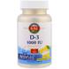 Витамин Д3, со вкусом лимона, Vitamin D-3, Kal, 1000 МЕ, 100 таблеток, фото – 1