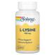 Лізин, L-Lysine, Solaray, 1000 мг, 90 таблеток, фото – 1