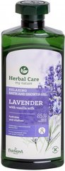 Релаксирующий гель-масло для ванны и душа Лаванда + ванильное молочко, Herbal Care Lavender With Vanilla Milk, Farmona, 500 мл - фото