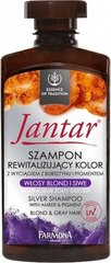 Шампунь для восстановления цвета седых и светлых волос, Jantar Silver Shampoo, Farmona, 330 мл - фото