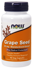 Экстракт виноградных косточек (Grape Seed), Now Foods, 180 капсул в растительной оболочке - фото