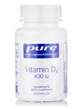 Вітамін D3, Vitamin D3, Pure Encapsulations, 400 МО, 120 капсул, фото