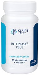 Энзимы для пищеварения, Klaire Labs Interfase, 60 вегетарианских капсул - фото