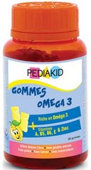 Омега-3 для дітей, Radiergummis Omega 3, Pediakid, 60 жувальних цукерок - фото