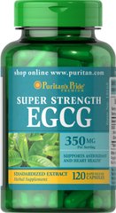Экстракт зеленого чая, EGCG, Puritan's Pride, 350 мг, 120 капсул - фото
