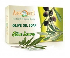 Натуральное оливковое мыло с листьями Оливкового дерева, Aphrodite, 100 г - фото
