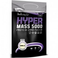 Гейнер, HYPER MASS 5000 - малиновий йогурт, BioTech USA, 1000 г - фото