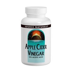 Яблочный cидровый уксус, Apple Cider Vinegar, Source Naturals, 500 мг, 180 таблеток - фото