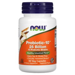 Пробіотик-10, Probiotic-10, 25 Billion, Now Foods, 50 капсул - фото