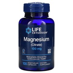 Цитрат магния, Magnesium (Citrate), Life Extension, 100 мг, 100 капсул - фото