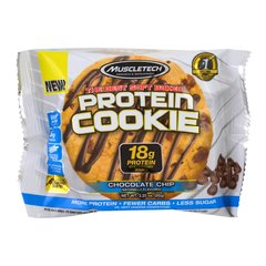 Протеиновый батончик, Protein Cookie, шоколадная крошка, MuscleTech, 92 г - фото