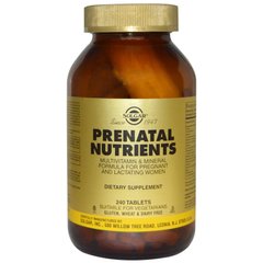 Витамины для беременных, Prenatal Nutrients, Solgar, 240 таблеток - фото