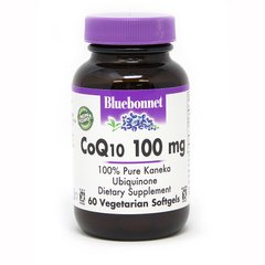 Коэнзим Q10, Bluebonnet Nutrition, 100 мг, 60 желатиновых капсул - фото