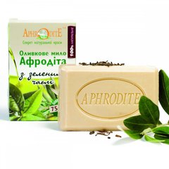 Оливковое мыло с зеленым чаем, Olive Oil Soap With Green Tea, Aphrodite, 125 г - фото