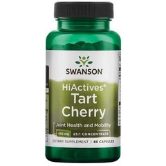 Экстракт вишни, Hiactives Tart Cherry, Swanson, 465 мг, 60 капсул - фото