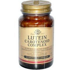 Комплекс каротиноидов, Lutein Carotenoid, Solgar, лютеин, 30 капсул - фото