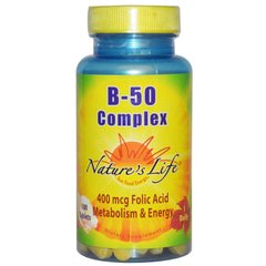 Комплекс В-50, B- 50 Complex, Nature's Life, 100 таблеток - фото