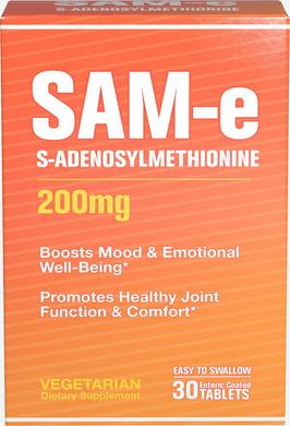 S-Аденозилметионин, SAM-e, Puritan's Pride, 200 мг, 30 таблеток - фото