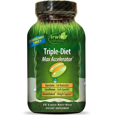 Поддержка веса, Triple-Diet, Irwin Naturals, 72 гелевых капсулы - фото