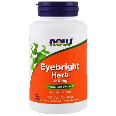 Очанка, Eyebright Herb, Now Foods, 410 мг, 100 капсул - фото