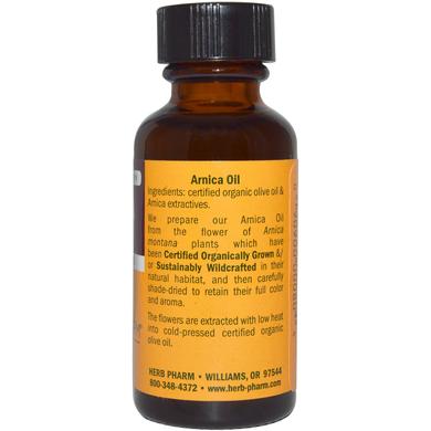 Масло арники, Arnica Oil, Herb Pharm, (29.6 мл) - фото
