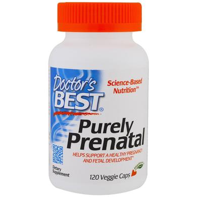 Комплекс для вагітних, Purely Prental, Doctor's Best, 120 гелевих капсул - фото