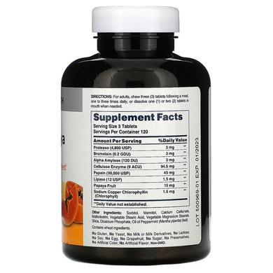 Ферменты + папайя, Super Papaya Enzyme Plus, American Health, 360 жевательных таблеток - фото