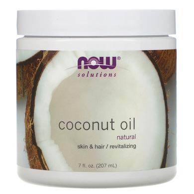 Кокосовое масло, Coconut Oil, Now Foods, Solutions, органическое, 207 г - фото