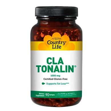 Кон'юговані лінолева кислота з тоналином, Tonalin CLA, Country Life, 1000 мг, 90 капсул - фото
