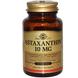 Астаксантин, Astaxanthin, Solgar, 10 мг, 30 гелевых капсул, фото – 1